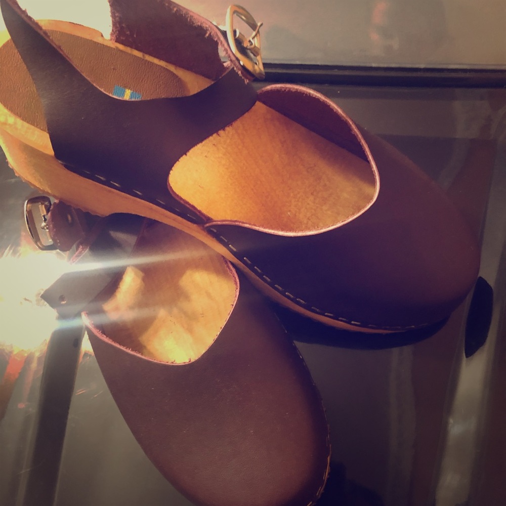 Brand new pair burgundy color Mia clogs.